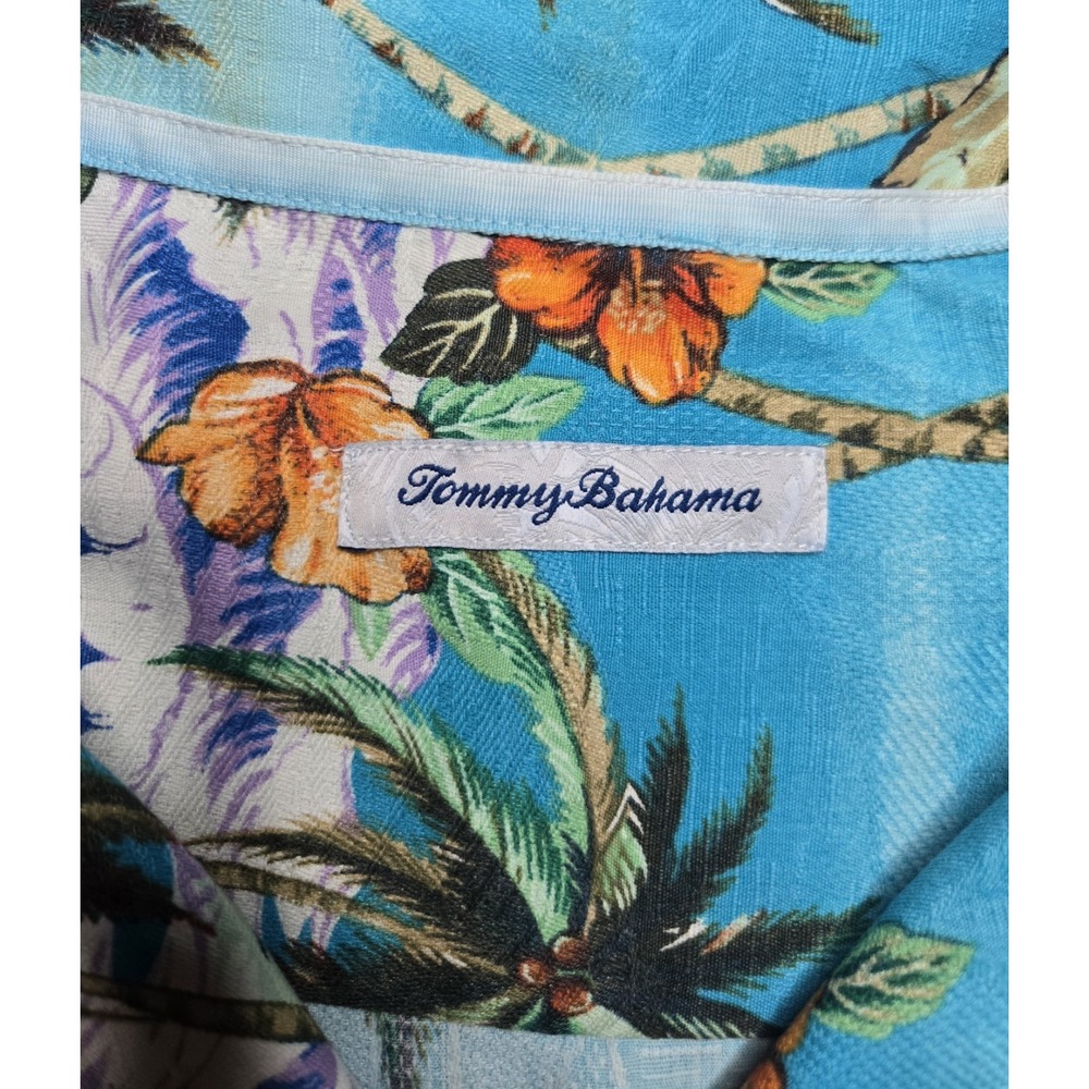 Tommy Bahama Hawaian Shirt Men's Large Multicolor Floral Short Sleeve Casual - Picture 2 of 3